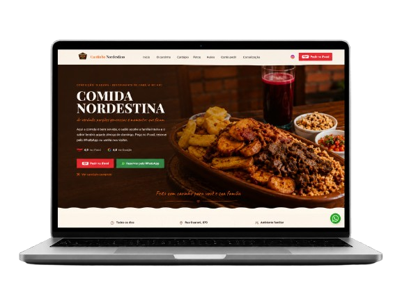 Cantinho Nordestino — landing page com cardápio e pedidos via iFood e WhatsApp